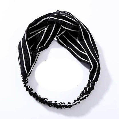 Middlebottom - Cross Fabric Headband by The Nevermore – Unique Headbands by Nevermore Lifestyle & Tech | Black