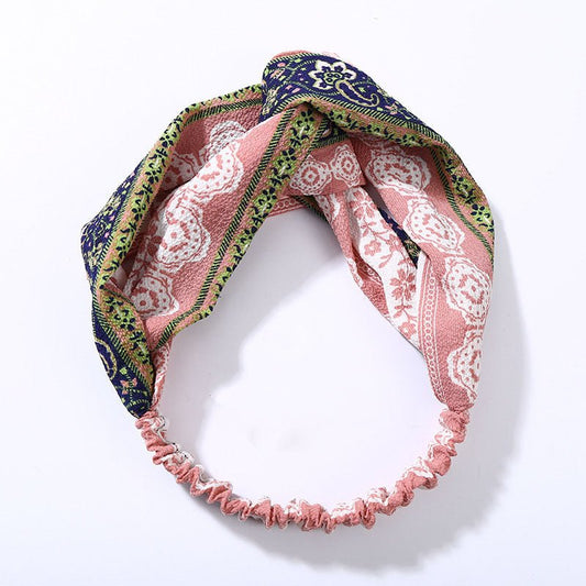 Middlebottom - Cross Fabric Headband by The Nevermore – Unique Headbands by Nevermore Lifestyle & Tech | Pink