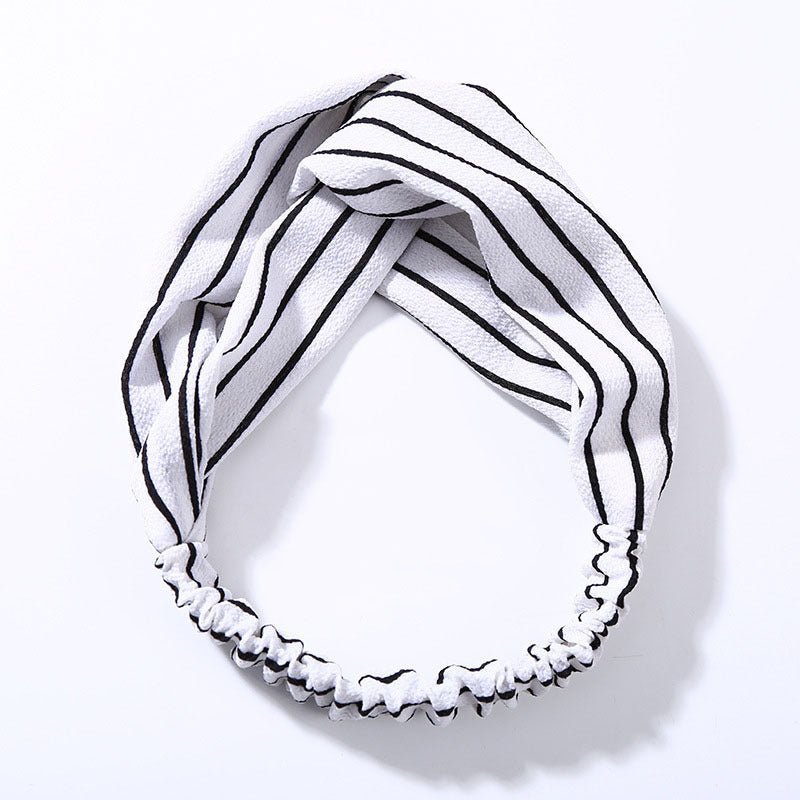 Middlebottom - Cross Fabric Headband by The Nevermore – Unique Headbands by Nevermore Lifestyle & Tech | White