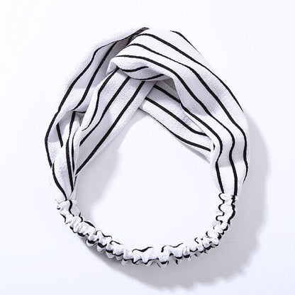 Middlebottom - Cross Fabric Headband by The Nevermore – Unique Headbands by Nevermore Lifestyle & Tech | White