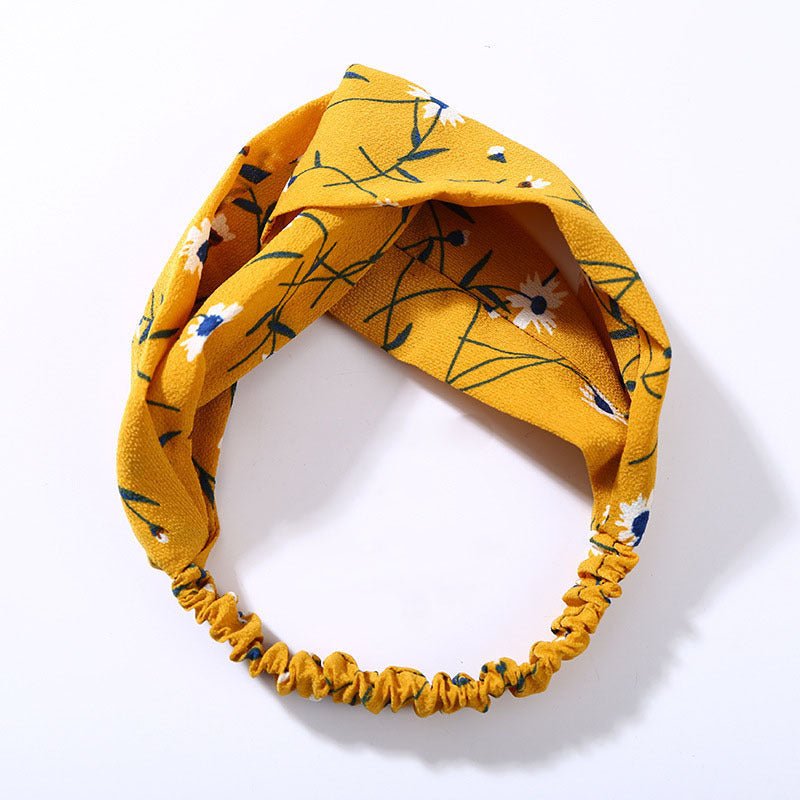 Middlebottom - Cross Fabric Headband by The Nevermore – Unique Headbands by Nevermore Lifestyle & Tech | Yellow