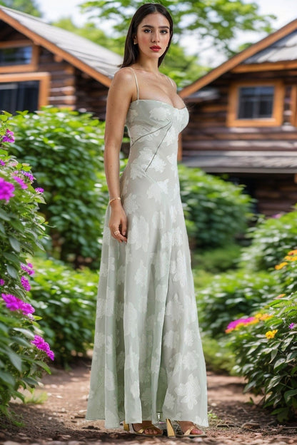 Sexy Flowers Lace Suspender Dress Summer Fashion Slim Back Lace-up Long Dresses Party Evening Club Clothing For Women