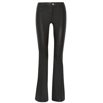 MidnightSheen - Flared PU Leather Pants by The Nevermore