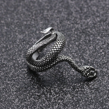Misery Gravestone Snake - The Nevermore Gothic Ring – Unique Gothic Rings by Nevermore Lifestyle & Tech | 925Silver