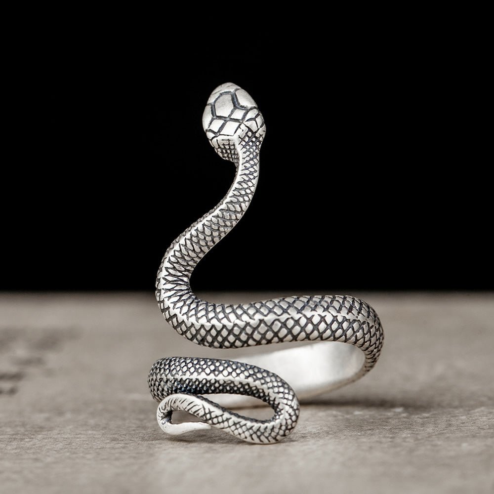 Misery Gravestone Snake - The Nevermore Gothic Ring – Unique Gothic Rings by Nevermore Lifestyle & Tech | 925Silver