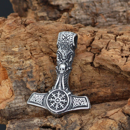 Mjolnir's Might 1 - The Nevermore Gothic Pendant Necklace Stainless Steel