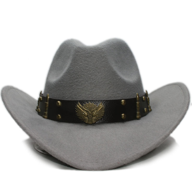 Montgomery Brassfire - The Nevermore Woollen Western Cowboy Hat for Men – Unique Men's Fashion by Nevermore Lifestyle & Tech | Adult Grey