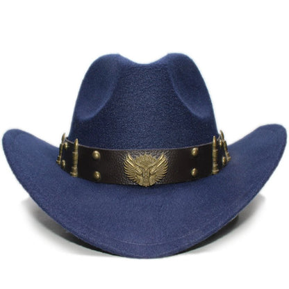 Montgomery Brassfire - The Nevermore Woollen Western Cowboy Hat for Men – Unique Men's Fashion by Nevermore Lifestyle & Tech | Adult Navy