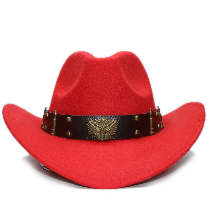 Montgomery Brassfire - The Nevermore Woollen Western Cowboy Hat for Men – Unique Men's Fashion by Nevermore Lifestyle & Tech | Adult Red
