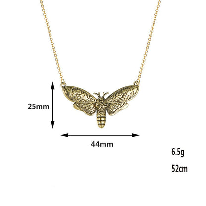 Moon Moth Skull - Gothic Pendant by The Nevermore – Unique Gothic Pendants by Nevermore Lifestyle & Tech | Gold