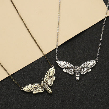 Moon Moth Skull - Gothic Pendant by The Nevermore – Unique Gothic Pendants by Nevermore Lifestyle & Tech | Silver