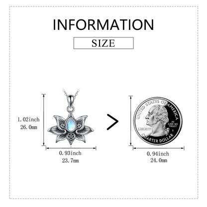 Moonlit Lotus - Gothic Silver Pendant by The Nevermore – Unique Gothic Jewelry by Nevermore Lifestyle & Tech | Silver