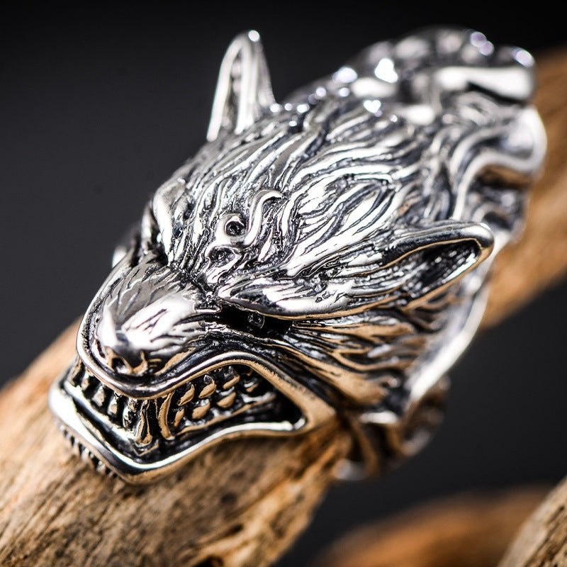Mortis Wolf - The Nevermore Gothic Ring 925 Sterling Silver – Unique Gothic Jewelry by Nevermore Lifestyle & Tech | Silver 16