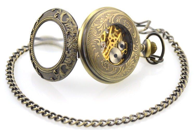 Murphy Crimple - The Nevermore Steampunk Pocket Watch for Men – Unique Steampunk Fashion by Nevermore Lifestyle & Tech | Gold