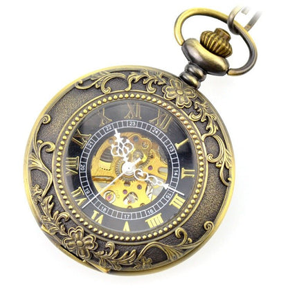 Murphy Crimple - The Nevermore Steampunk Pocket Watch for Men – Unique Steampunk Fashion by Nevermore Lifestyle & Tech | Gold