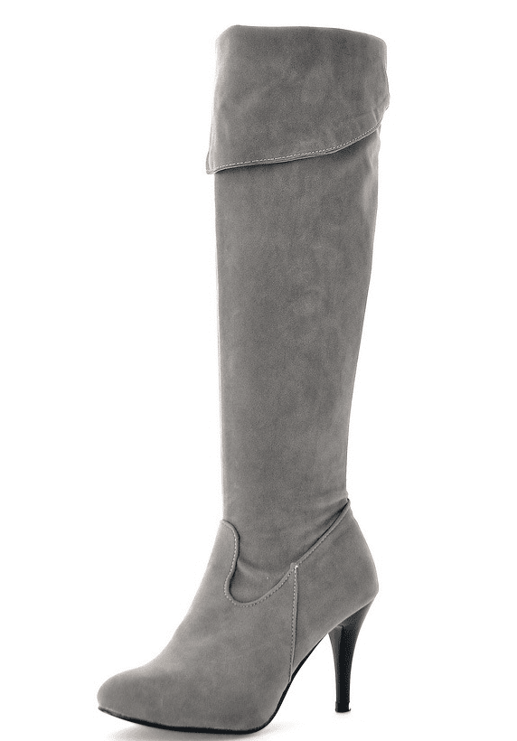 Muse High - Heeled Long Boots for Women - by The Nevermore – Unique Boots for Women by Nevermore Lifestyle & Tech | 34 Gray