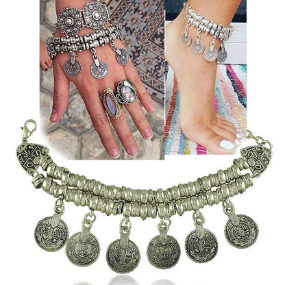 Mysterious Ethnic - Boho Anklet by The Nevermore – Unique Bracelets by Nevermore Lifestyle & Tech | Ancient silver