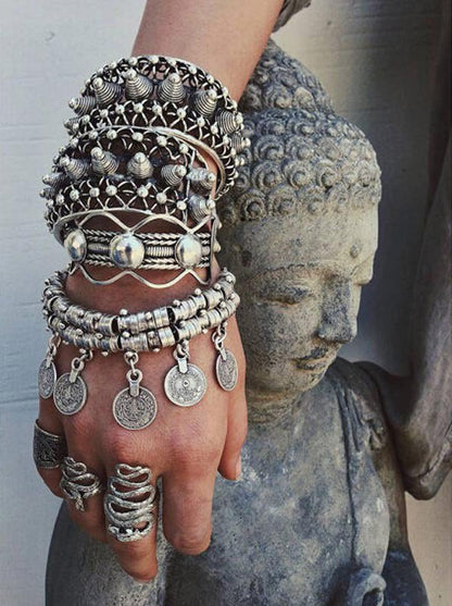 Mysterious Ethnic - Boho Anklet by The Nevermore – Unique Bracelets by Nevermore Lifestyle & Tech | Ancient silver