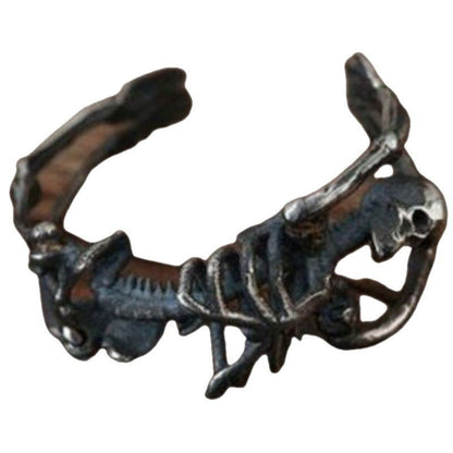 Mystic Skeleton Elegance - The Nevermore 925 Sterling Silver Ring Body Skeleton