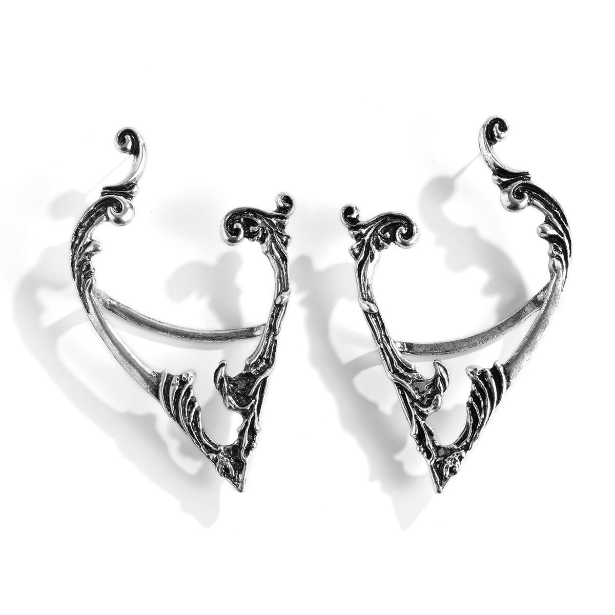 Mystic - The Nevermore Gothic Ear - wrap Ear - cuff Dark Elf – Unique Gothic Jewelry by Nevermore Lifestyle & Tech | A pair Silver