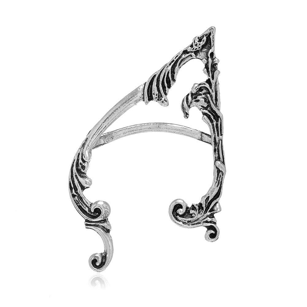 Mystic - The Nevermore Gothic Ear - wrap Ear - cuff Dark Elf – Unique Gothic Jewelry by Nevermore Lifestyle & Tech | Right Silver