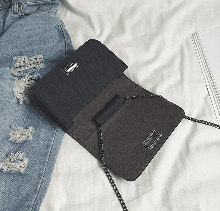 Mystique Luxe - Compact Women's Shoulder Bag by The Nevermore – Unique Bags by Nevermore Lifestyle & Tech | Black