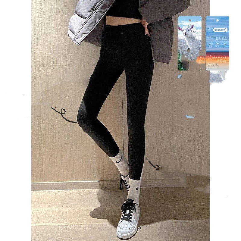 Navid - The Nevermore Women's Leggings – Unique Fashion for Women by Nevermore Lifestyle & Tech | L Two Buttons Austrian Fleece