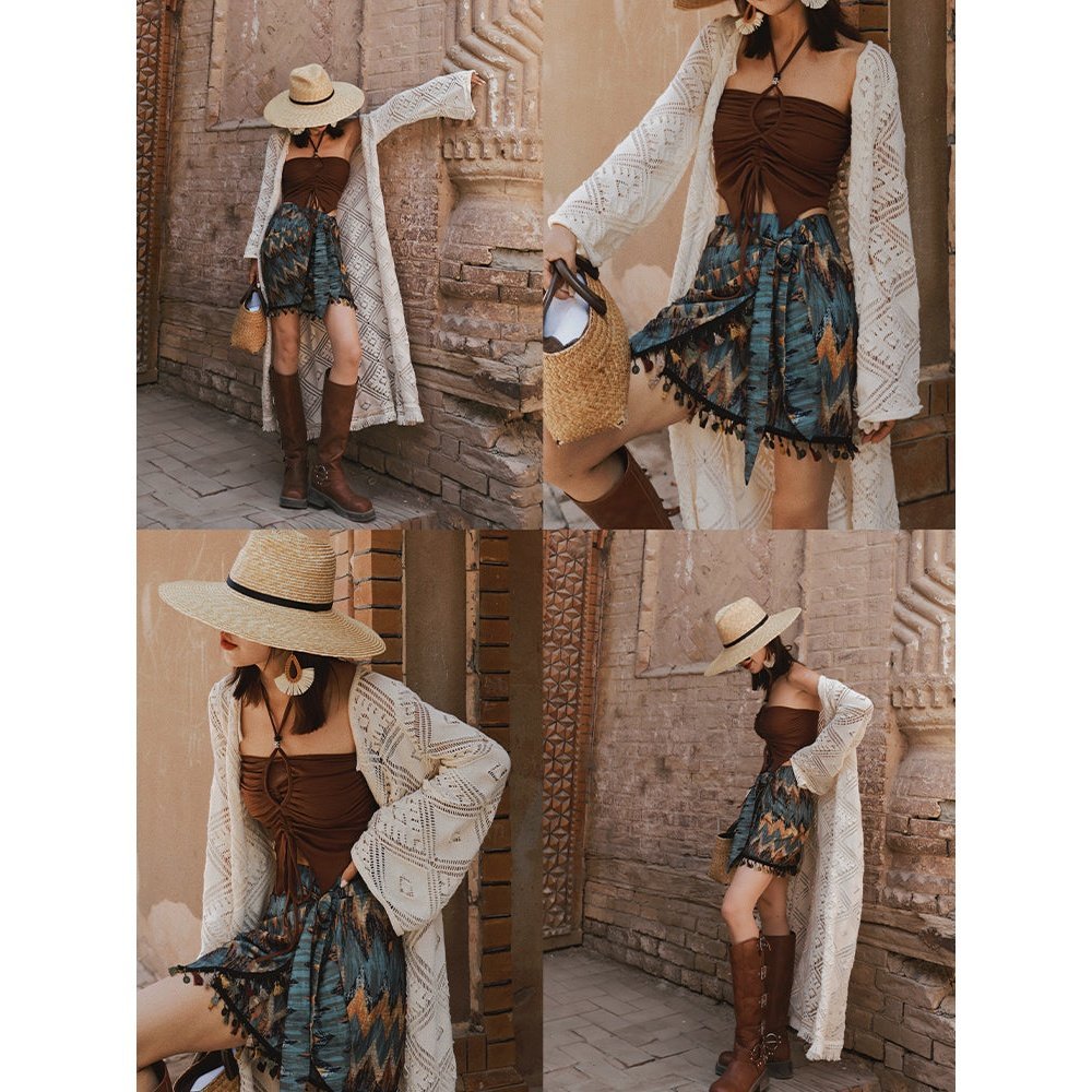 Nena Ireland - Beige Cardigan by The Nevermore – Unique Cardigans by Nevermore Lifestyle & Tech | One size Beige