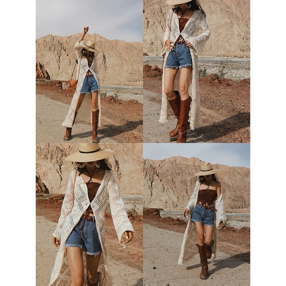 Nena Ireland - Beige Cardigan by The Nevermore – Unique Cardigans by Nevermore Lifestyle & Tech | One size Beige