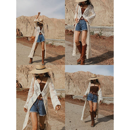 Nena Ireland - Beige Cardigan by The Nevermore – Unique Cardigans by Nevermore Lifestyle & Tech | One size Beige