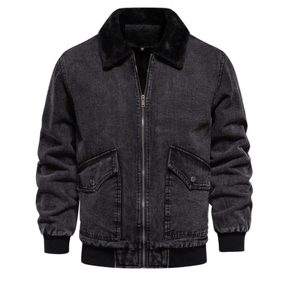 Neo Unity - The Nevermore Plush Denim Jacket for Men – Unique Men's Fashion by Nevermore Lifestyle & Tech | L Dark Blue