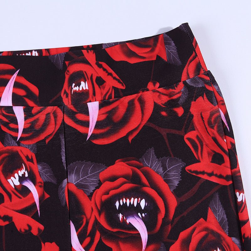 Nightfall Creed – Gothic Leggings by The Nevermore – Unique Leggings by Nevermore Lifestyle & Tech | Black L