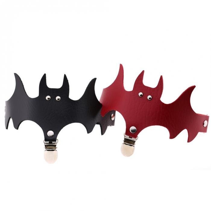 Nightshade - The Nevermore Gothic Halloween bat wings leather garter socks – Unique Gothic Accessories by Nevermore Lifestyle & Tech | Black