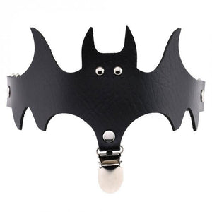 Nightshade - The Nevermore Gothic Halloween bat wings leather garter socks – Unique Gothic Accessories by Nevermore Lifestyle & Tech | Black