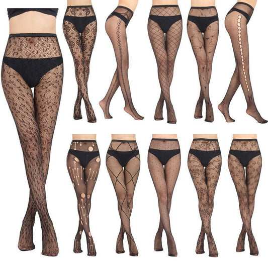 Nightweaver - The Nevermore Gothic Socks Stockings Jacquard Net Pants Fishnet Stockings Bottoming Pantyhose – Unique Gothic Fashion for Women by Nevermore Lifestyle & Tech | 3001style
