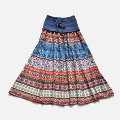 Nimlia Searider - Fabric Dress or Skirt by The Nevermore – Unique Boho Dresses by Nevermore Lifestyle & Tech | One size Cashew blue