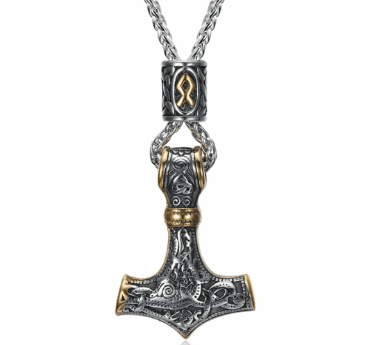 Njord’s Rune - Viking Hammer Pendant by The Nevermore – Unique Gothic Jewelry by Nevermore Lifestyle & Tech | Silver and Gold