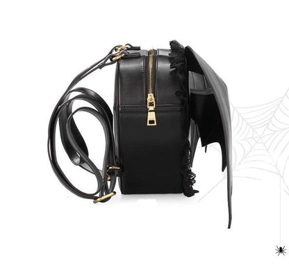 Noctura – Gothic Bat Wings Backpack by The Nevermore – Unique Gothic Accessories by Nevermore Lifestyle & Tech | Black