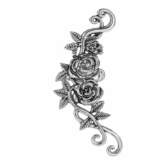 Nocturne Bloom – Gothic Rose Ear Cuff by The Nevermore – Unique Earrings by The Nevermore | Gold