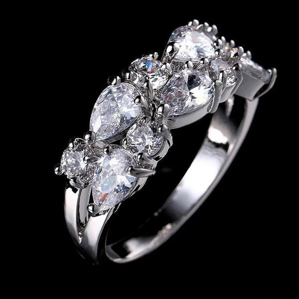 Nocturne Bloom – Zircon Cluster Ring by The Nevermore – Unique Rings for Women by The Nevermore | 6 Rose gold