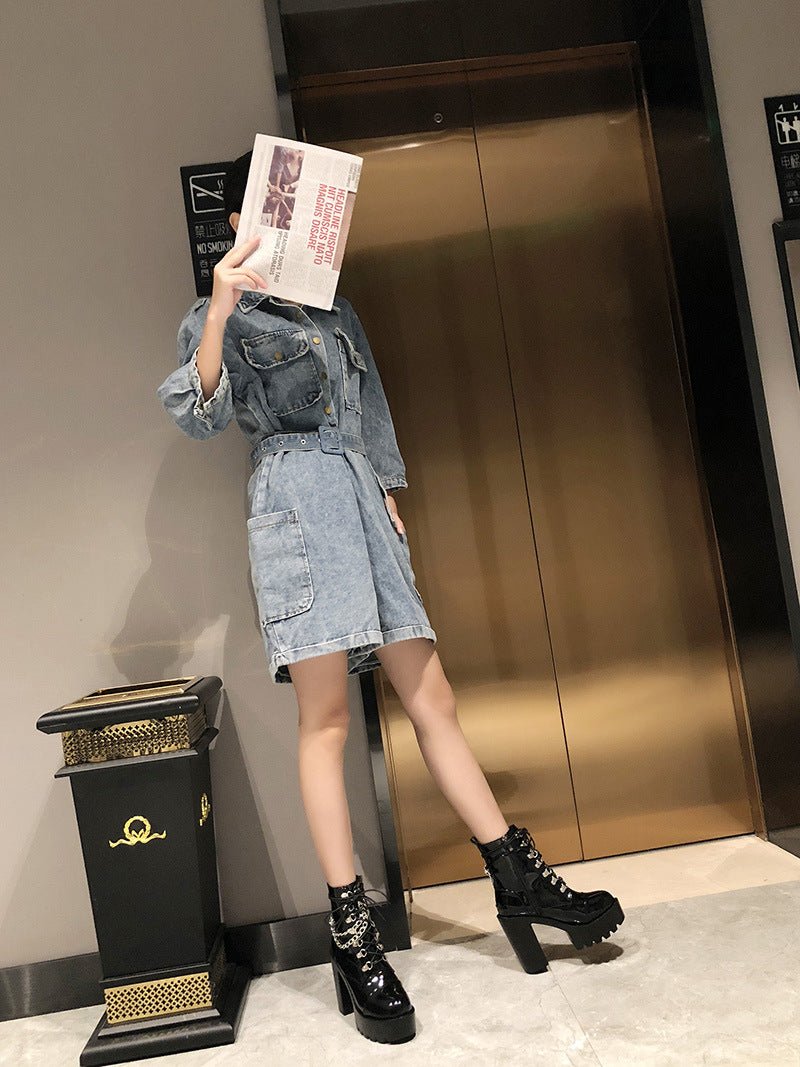 Nocturne Chain – Patent Platform Ankle Boots by The Nevermore – Unique Gothic Fashion for Women by Nevermore Lifestyle & Tech | 35