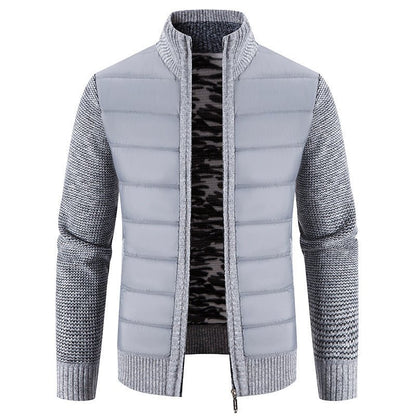 Nocturne Shield – Padded Knit Jacket by The Nevermore – Unique Jackets by Nevermore Lifestyle & Tech | 2XL Light Gray