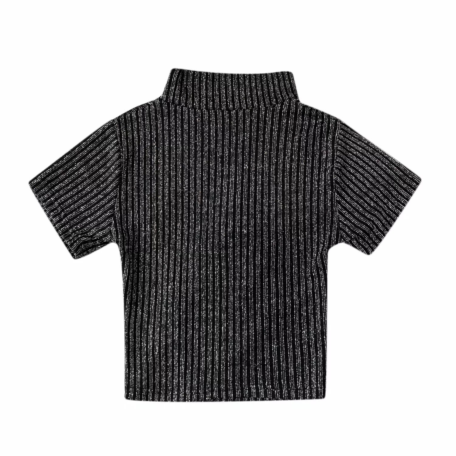 Bright Silk Hollow Lace-up Top Short-sleeved T-shirt