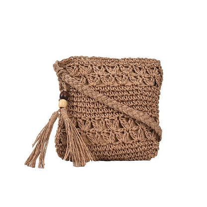 Nomad's Dream - Small Woven Bag by The Nevermore – Unique Boho Style by Nevermore Lifestyle & Tech | Square Khaki