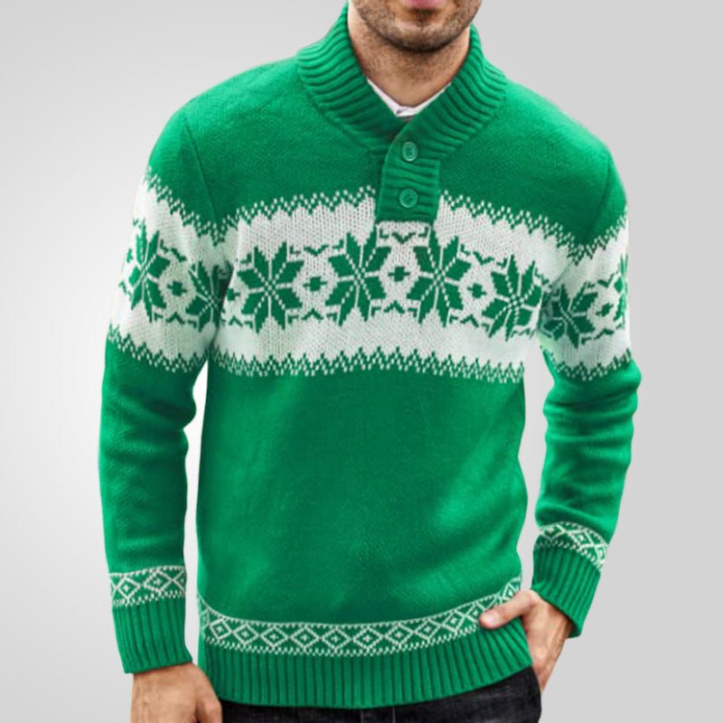 NordicMerry Knit - Men's Christmas Sweater by The Nevermore – Unique Pullover by Nevermore Lifestyle & Tech | 2XL Green