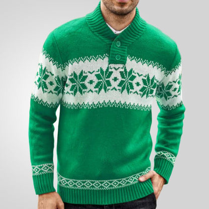 NordicMerry Knit - Men's Christmas Sweater by The Nevermore – Unique Pullover by Nevermore Lifestyle & Tech | 2XL Green