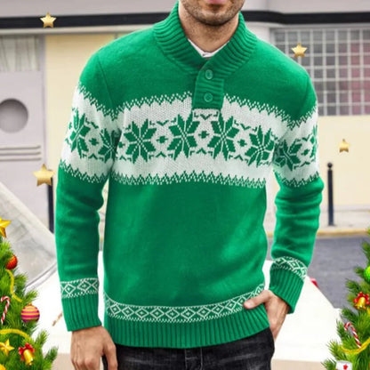 NordicMerry Knit - Men's Christmas Sweater by The Nevermore – Unique Pullover by Nevermore Lifestyle & Tech | 2XL Green