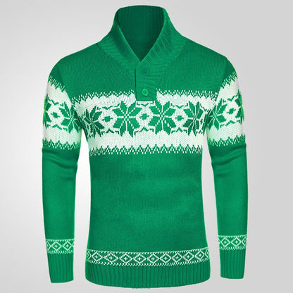 NordicMerry Knit - Men's Christmas Sweater by The Nevermore – Unique Pullover by Nevermore Lifestyle & Tech | 2XL Green
