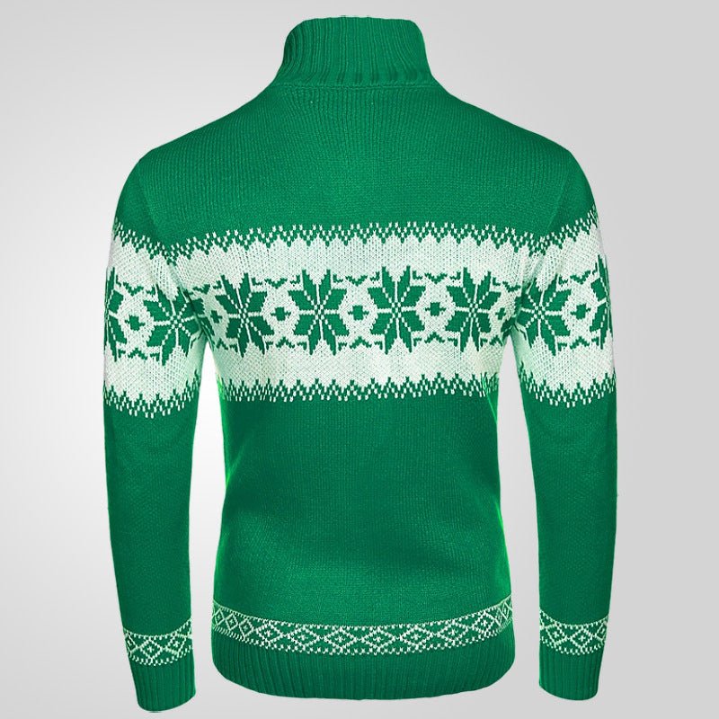 NordicMerry Knit - Men's Christmas Sweater by The Nevermore – Unique Pullover by Nevermore Lifestyle & Tech | 2XL Green