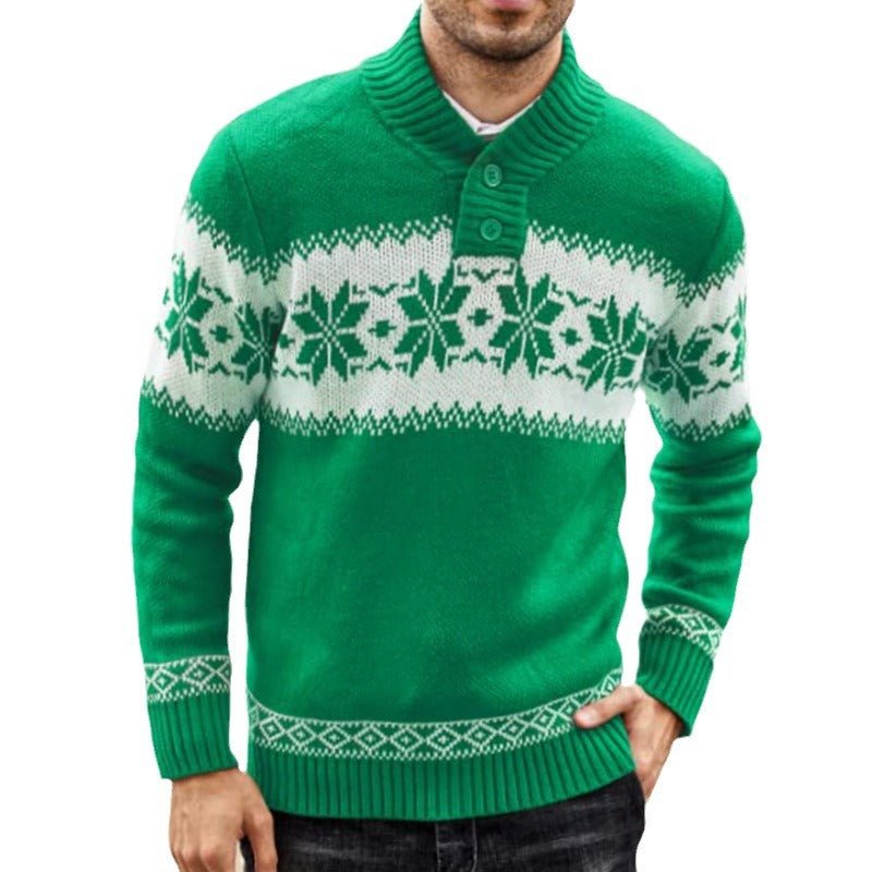 NordicMerry Knit - Men's Christmas Sweater by The Nevermore – Unique Pullover by Nevermore Lifestyle & Tech | 2XL Green